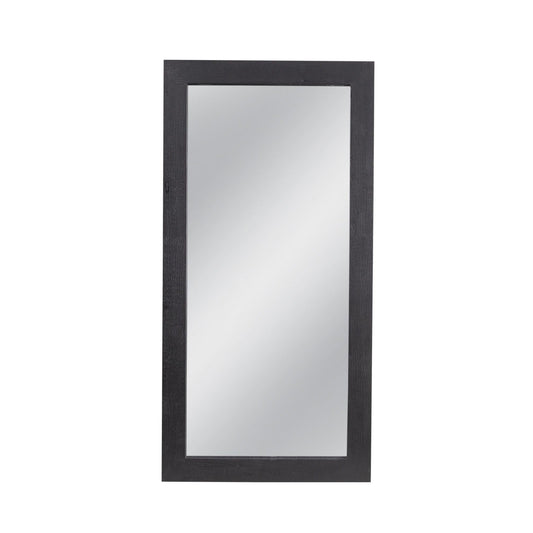 Timely Wood Black Vertical Floor Mirror