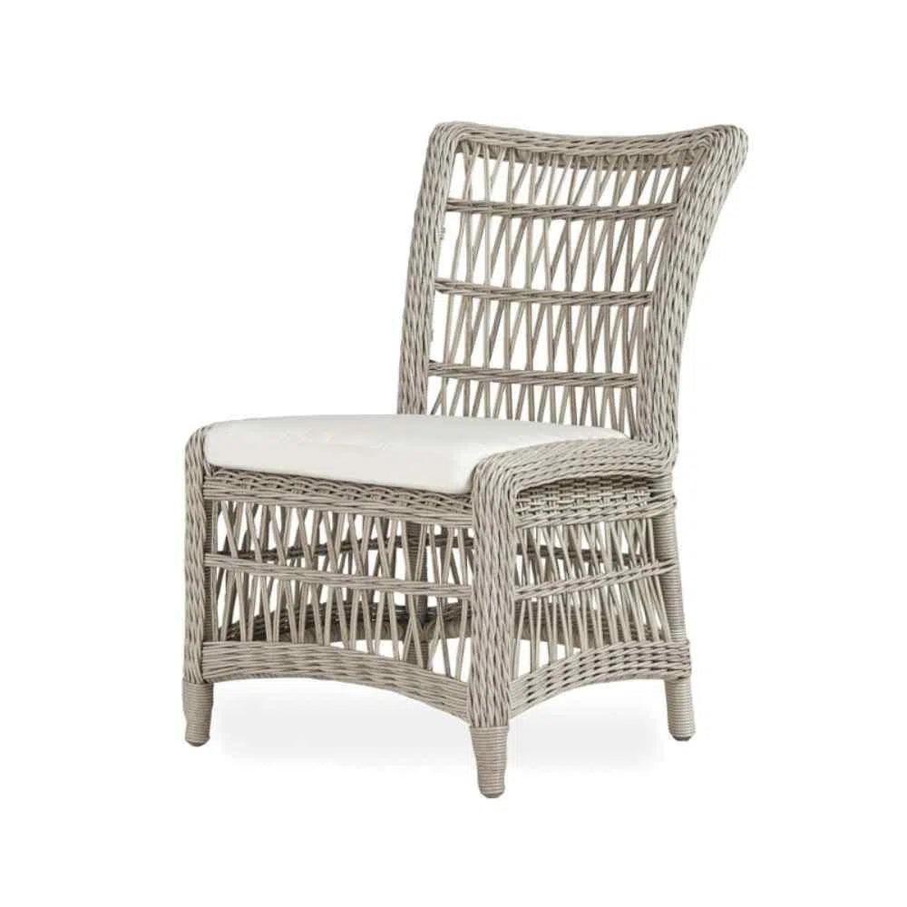 Mackinac All Weather Wicker Dining Chair Sunbrella - LOOMLAN - Lloyd Flanders - Outdoor Dining Chairs