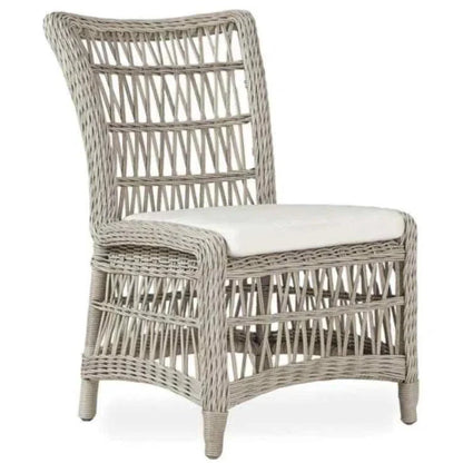 Mackinac All Weather Wicker Dining Chair Sunbrella - LOOMLAN - Lloyd Flanders - Outdoor Dining Chairs