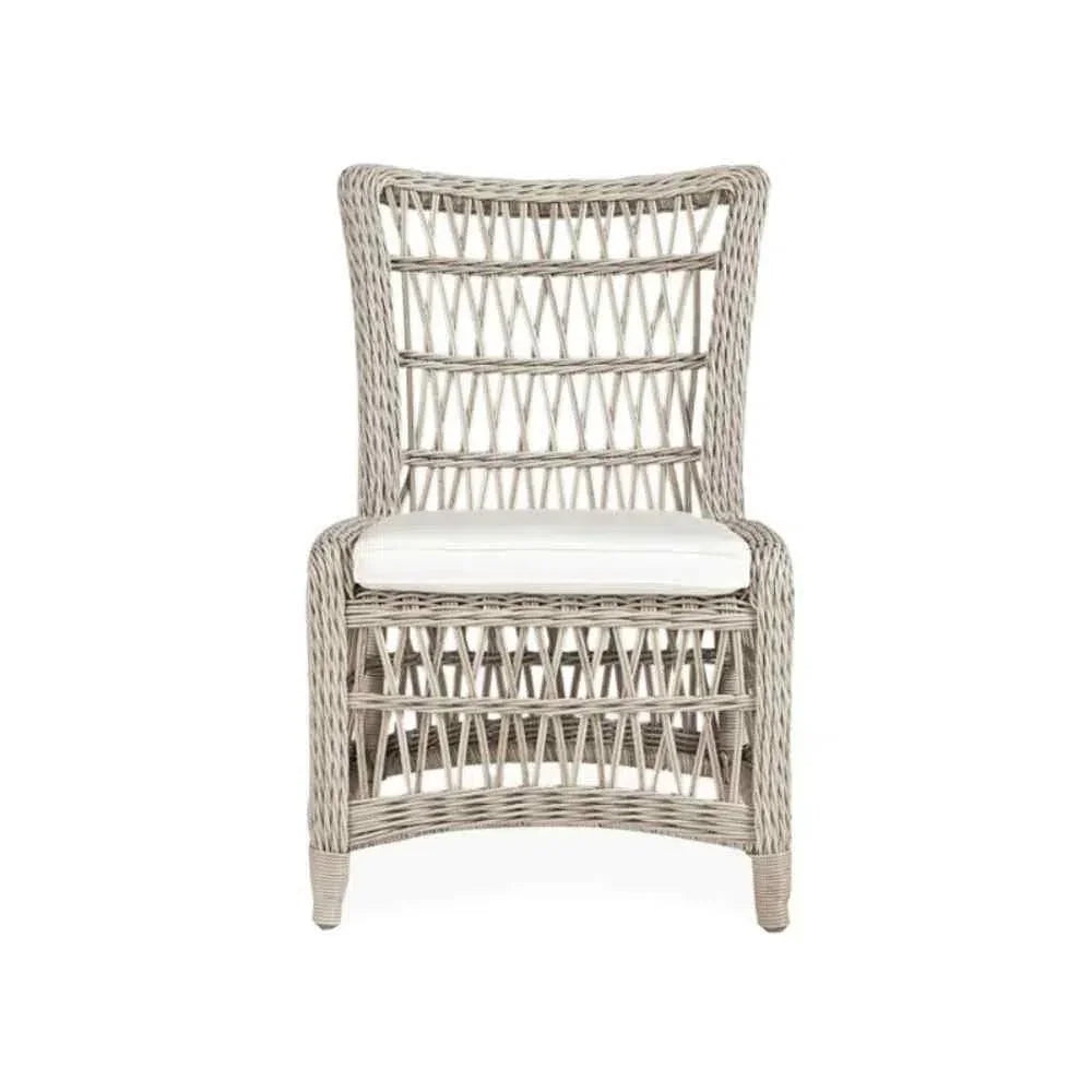 Mackinac All Weather Wicker Dining Chair Sunbrella - LOOMLAN - Lloyd Flanders - Outdoor Dining Chairs
