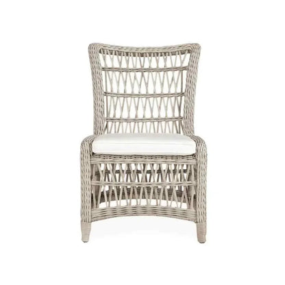 Mackinac All Weather Wicker Dining Chair Sunbrella - LOOMLAN - Lloyd Flanders - Outdoor Dining Chairs