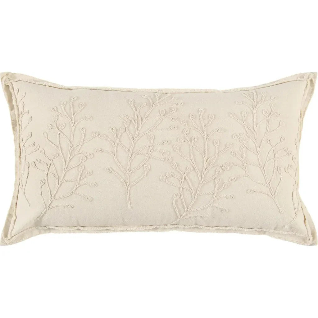LOOMLAN Madea Embroidered Long Lumbar Decorative Pillow