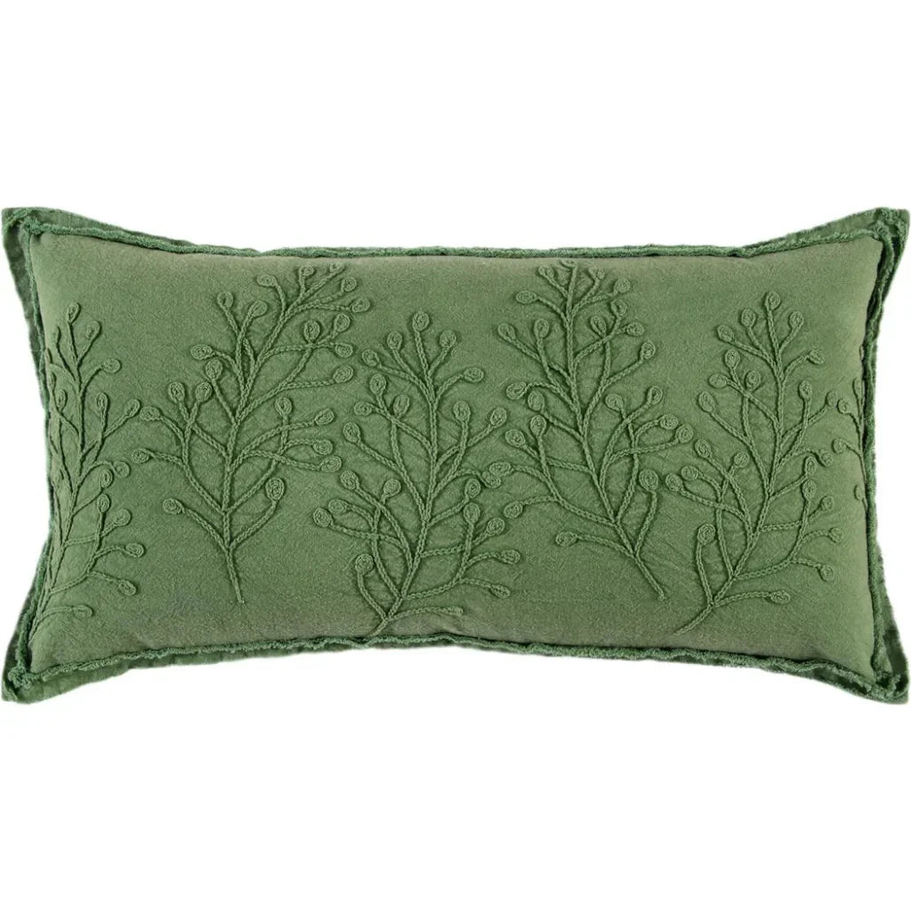 LOOMLAN Madea Embroidered Long Lumbar Decorative Pillow