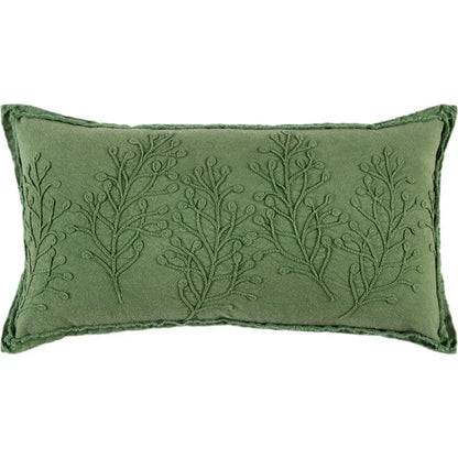 LOOMLAN Madea Embroidered Long Lumbar Decorative Pillow