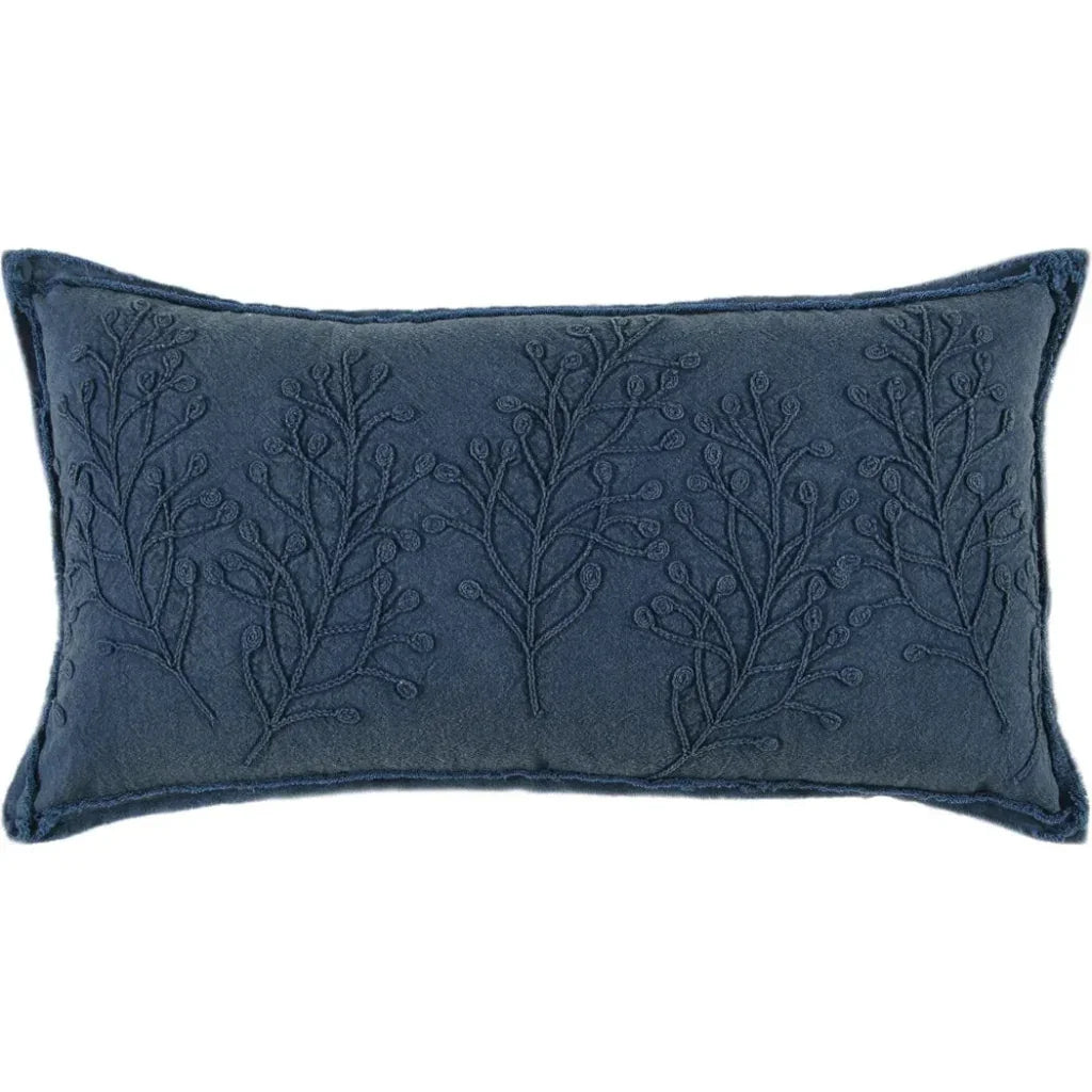 LOOMLAN Madea Embroidered Long Lumbar Decorative Pillow