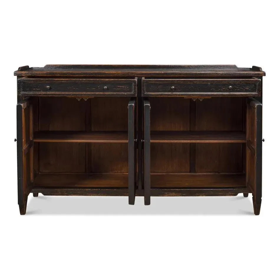 Madigan Sideboard Antique Black - LOOMLAN - Sarreid - Sideboards