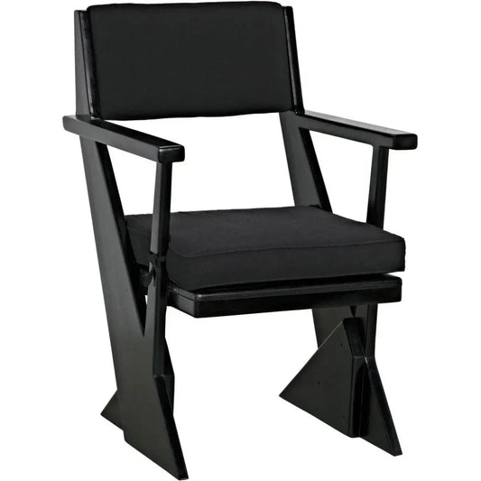 Noir Madoc Black Fabric Arm Chair