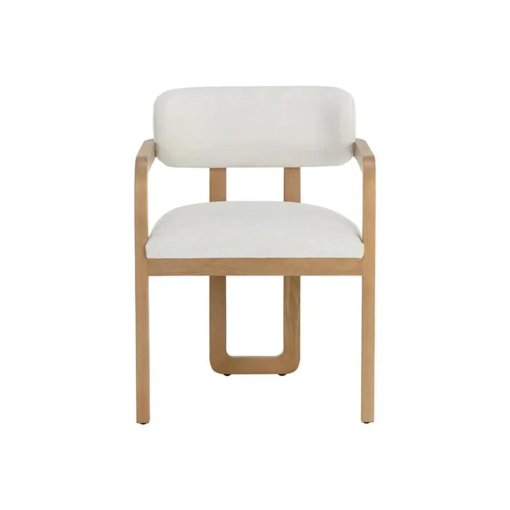 SUNPAN Madrone Leather Eye Catching Dining Armchair