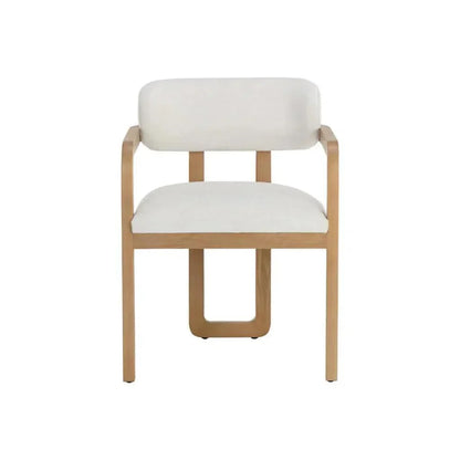 SUNPAN Madrone Leather Eye Catching Dining Armchair