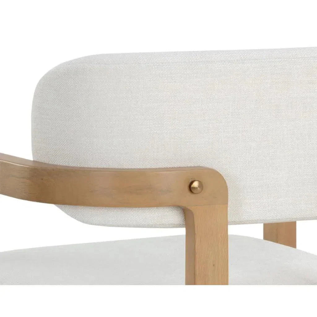 SUNPAN Madrone Leather Eye Catching Dining Armchair