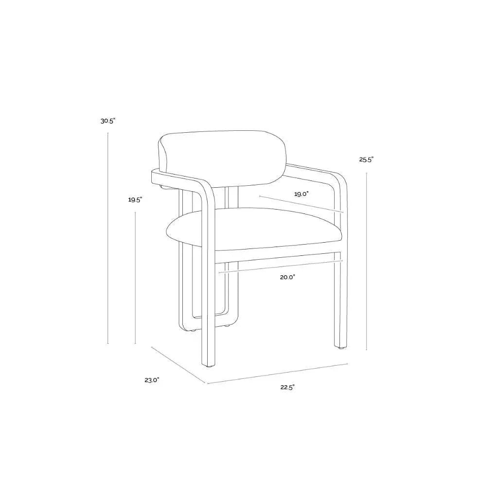 SUNPAN Madrone Leather Eye Catching Dining Armchair