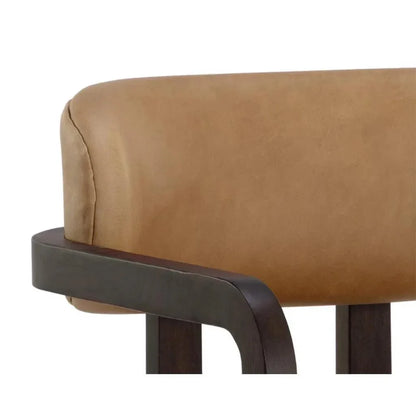 SUNPAN Madrone Leather Eye Catching Dining Armchair