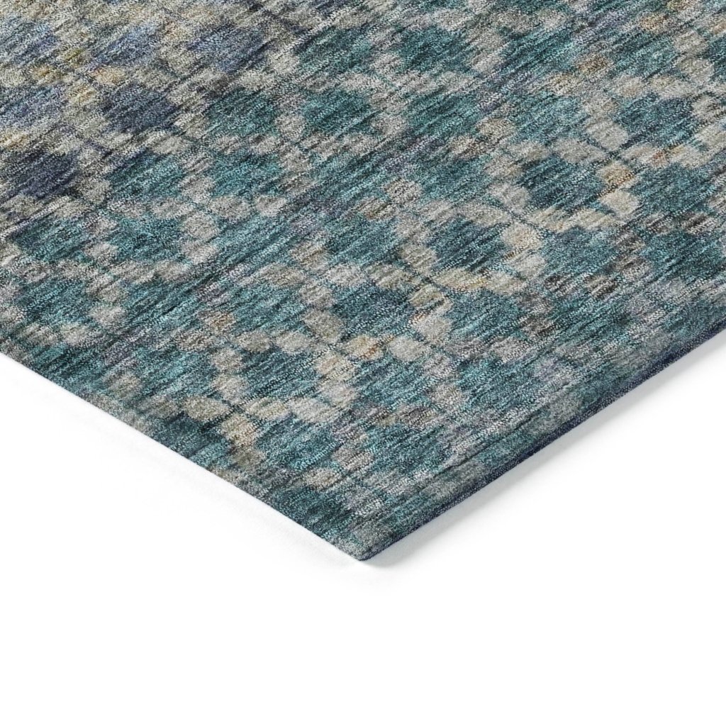 LOOMLAN Rugs Maelis Blue Washable Indoor-Outdoor Rug