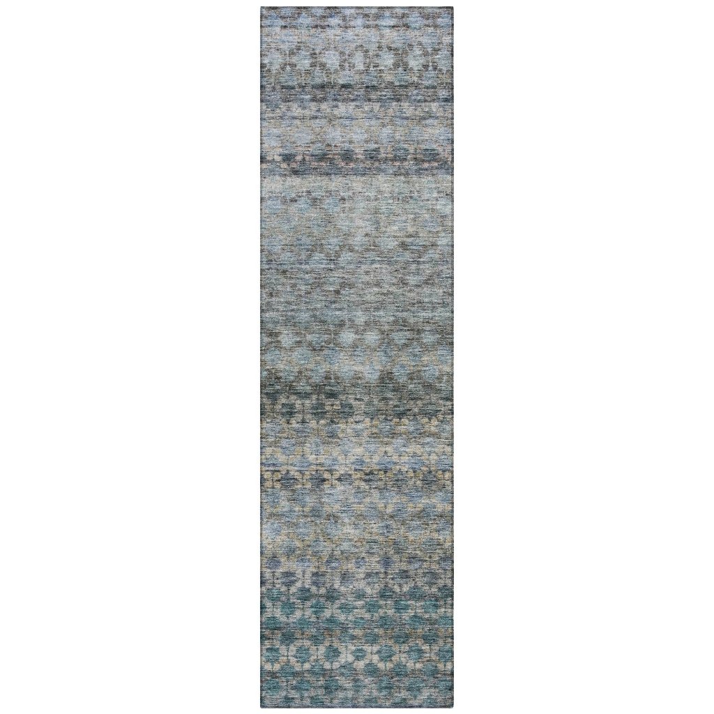 LOOMLAN Rugs Maelis Blue Washable Indoor-Outdoor Rug