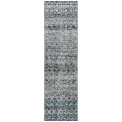 LOOMLAN Rugs Maelis Blue Washable Indoor-Outdoor Rug