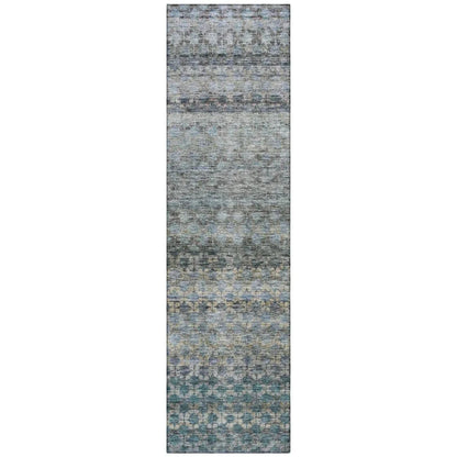 LOOMLAN Rugs Maelis Blue Washable Indoor-Outdoor Rug