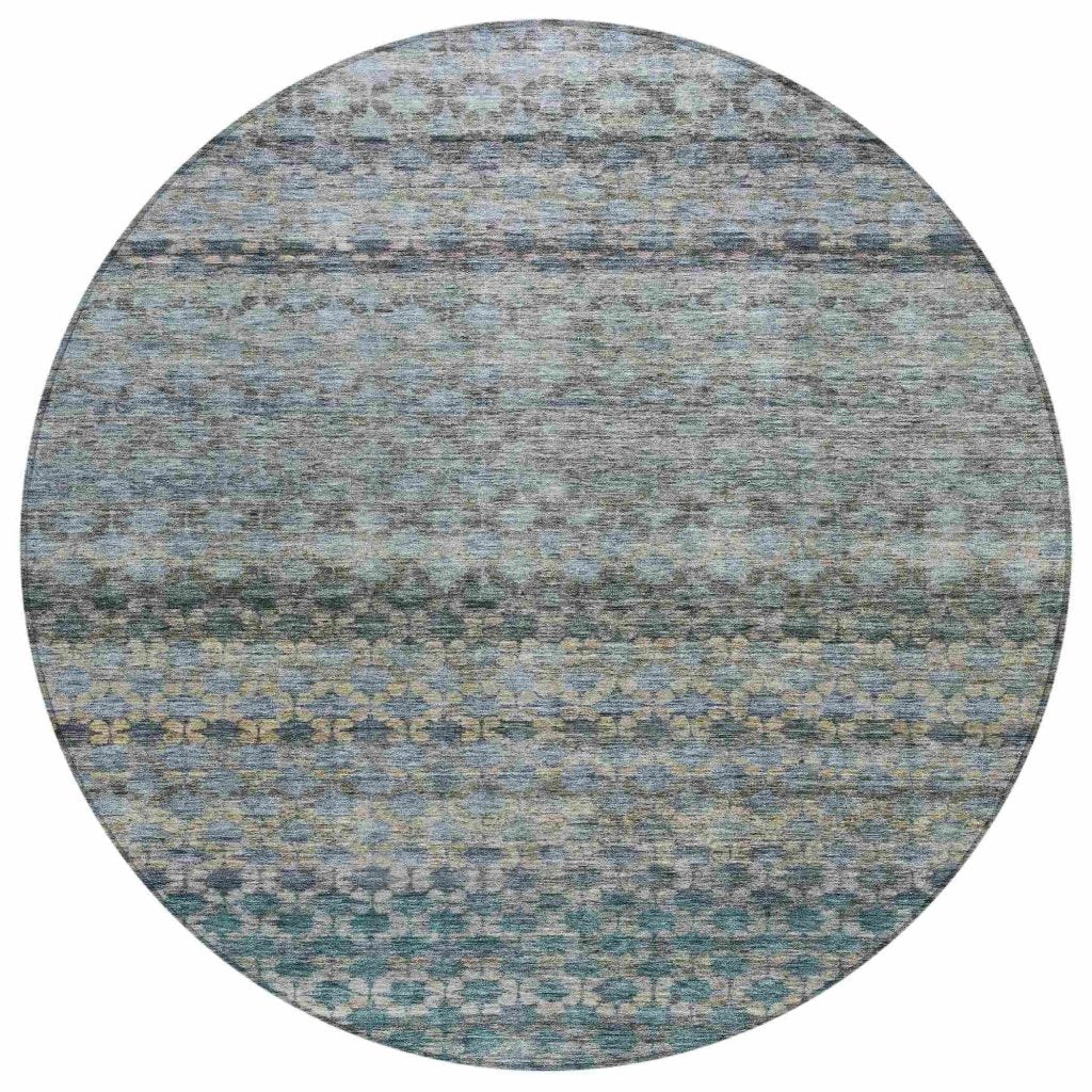 LOOMLAN Rugs Maelis Blue Washable Indoor-Outdoor Rug