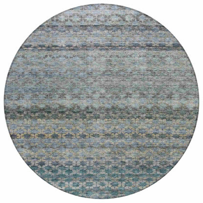 LOOMLAN Rugs Maelis Blue Washable Indoor-Outdoor Rug