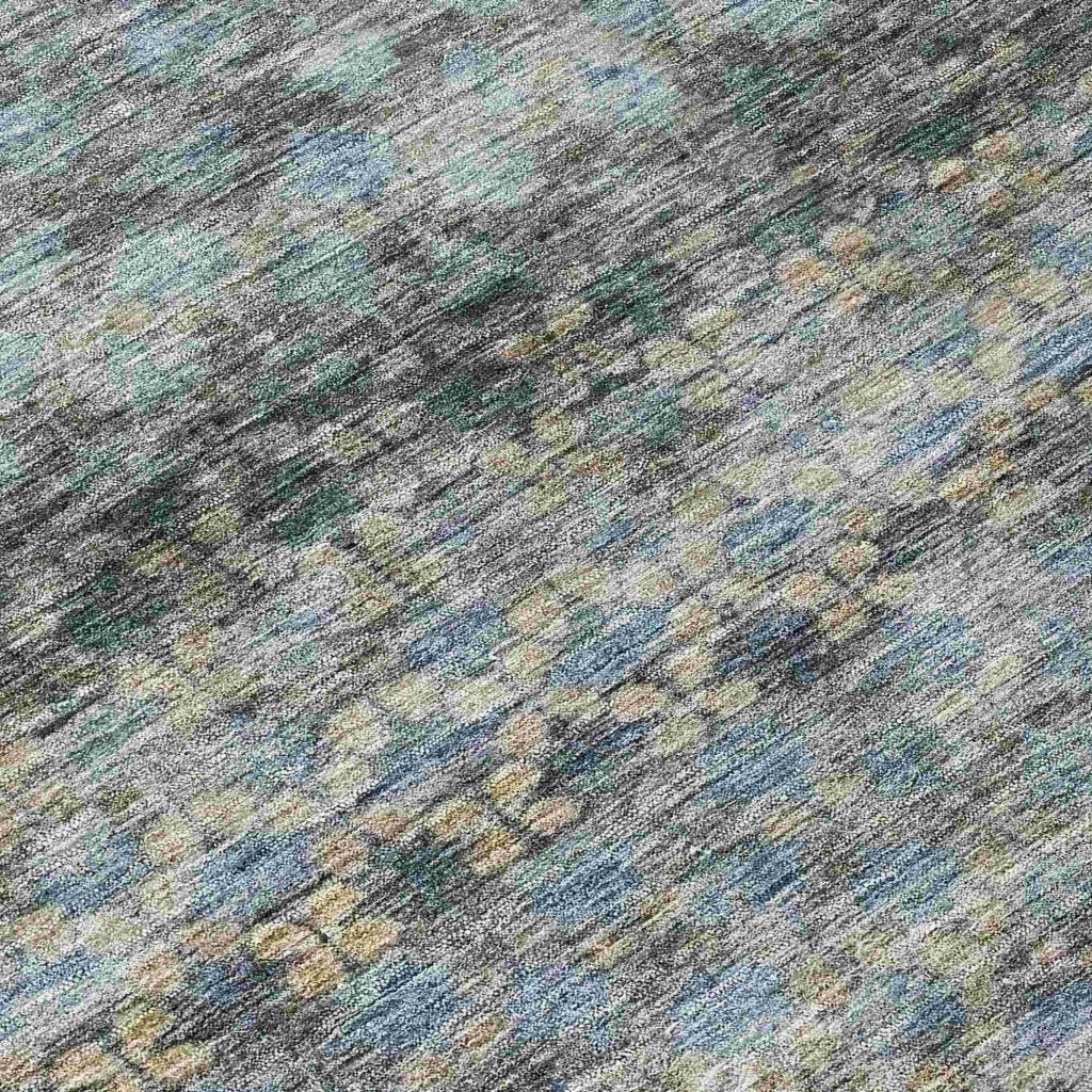 LOOMLAN Rugs Maelis Blue Washable Indoor-Outdoor Rug