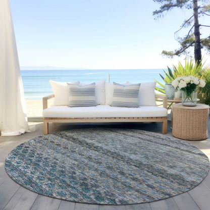 LOOMLAN Rugs Maelis Blue Washable Indoor-Outdoor Rug