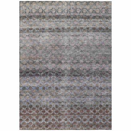 LOOMLAN Rugs Maelis Brown Washable Indoor-Outdoor Rug