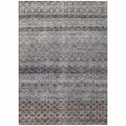 LOOMLAN Rugs Maelis Brown Washable Indoor-Outdoor Rug
