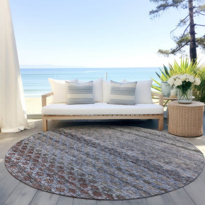 LOOMLAN Rugs Maelis Brown Washable Indoor-Outdoor Rug