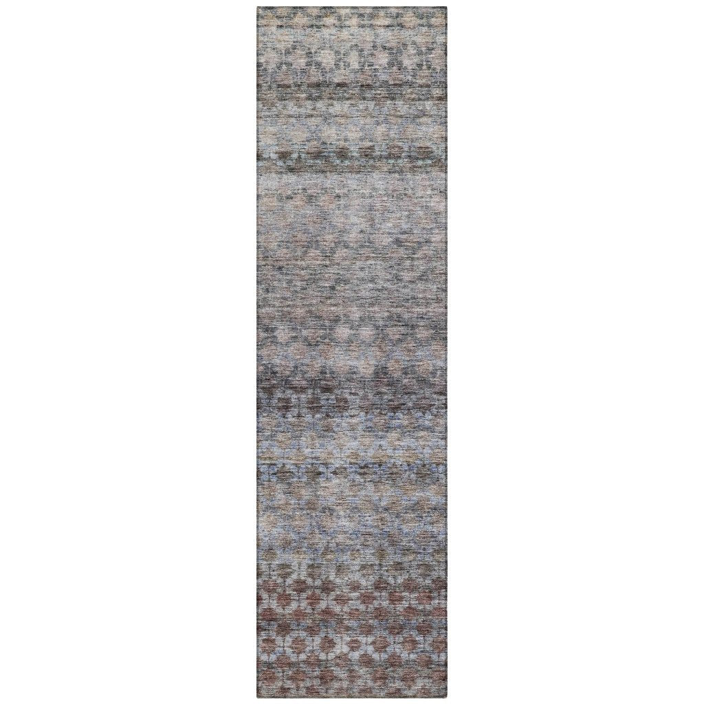 LOOMLAN Rugs Maelis Brown Washable Indoor-Outdoor Rug
