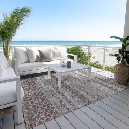 LOOMLAN Rugs Maelis Brown Washable Indoor-Outdoor Rug
