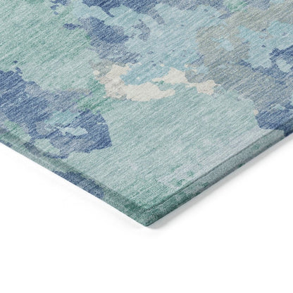LOOMLAN Rugs Magnara Blue Washable Indoor-Outdoor Rug