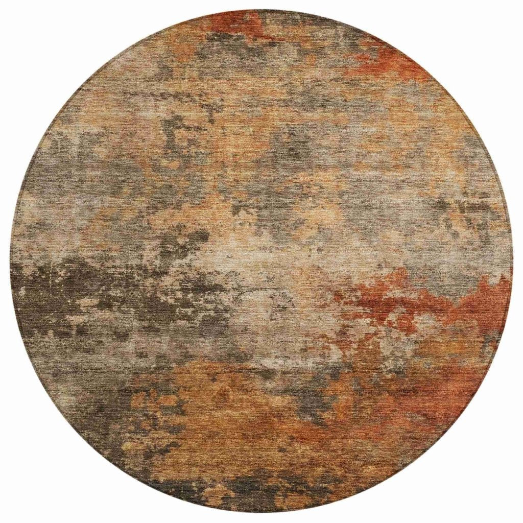 LOOMLAN Rugs Mahari Brown Washable Indoor-Outdoor Rug