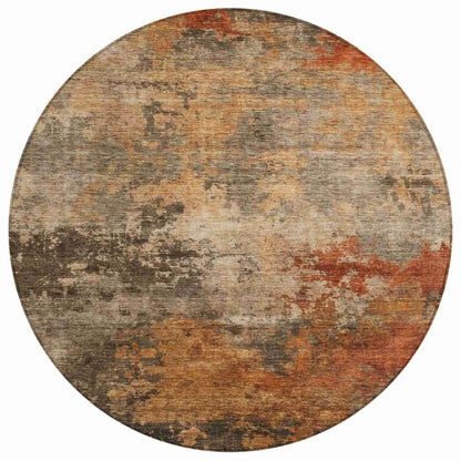 LOOMLAN Rugs Mahari Brown Washable Indoor-Outdoor Rug