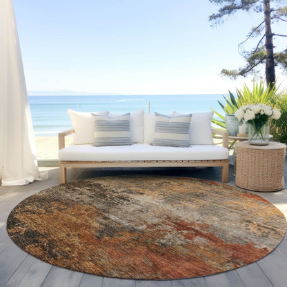 LOOMLAN Rugs Mahari Brown Washable Indoor-Outdoor Rug