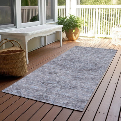 LOOMLAN Rugs Malia Blue Washable Indoor-Outdoor Rug