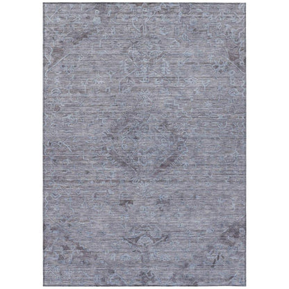 LOOMLAN Rugs Malia Blue Washable Indoor-Outdoor Rug
