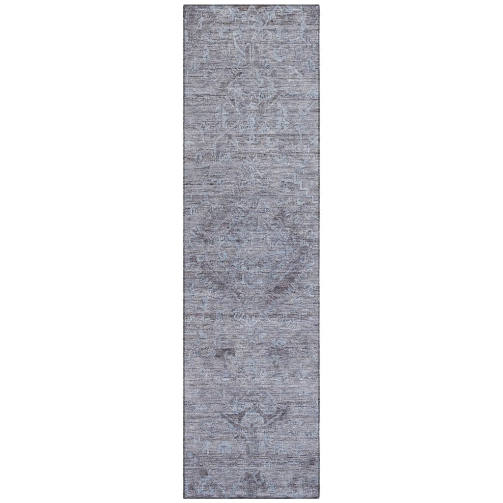 LOOMLAN Rugs Malia Blue Washable Indoor-Outdoor Rug