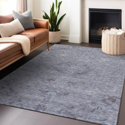 LOOMLAN Rugs Malia Blue Washable Indoor-Outdoor Rug