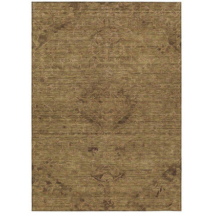 LOOMLAN Rugs Malia Brown Washable Indoor-Outdoor Rug