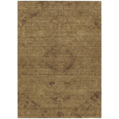 LOOMLAN Rugs Malia Brown Washable Indoor-Outdoor Rug