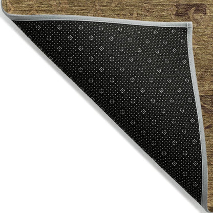 LOOMLAN Rugs Malia Brown Washable Indoor-Outdoor Rug