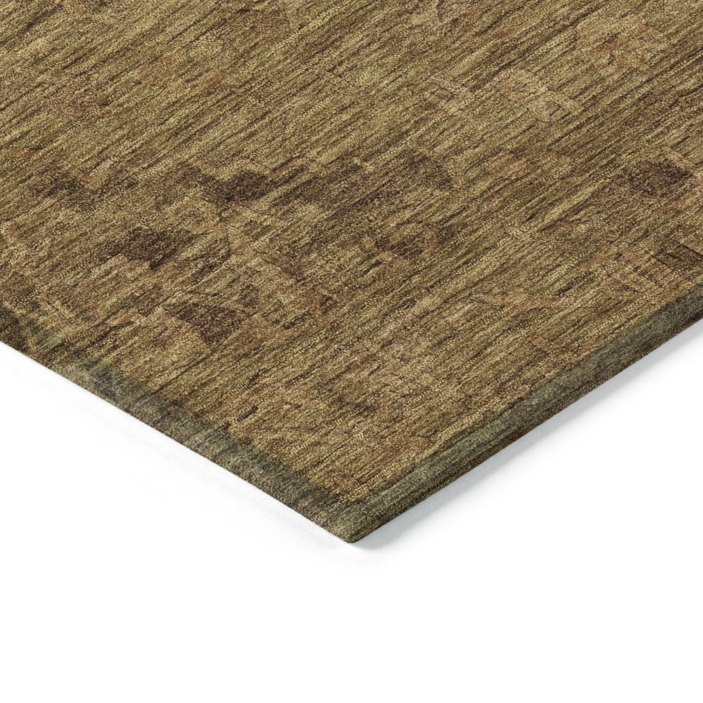 LOOMLAN Rugs Malia Brown Washable Indoor-Outdoor Rug