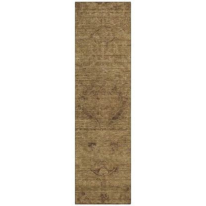 LOOMLAN Rugs Malia Brown Washable Indoor-Outdoor Rug