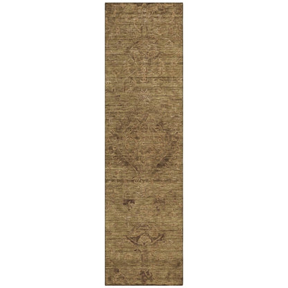 LOOMLAN Rugs Malia Brown Washable Indoor-Outdoor Rug