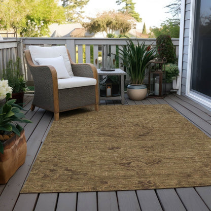 LOOMLAN Rugs Malia Brown Washable Indoor-Outdoor Rug