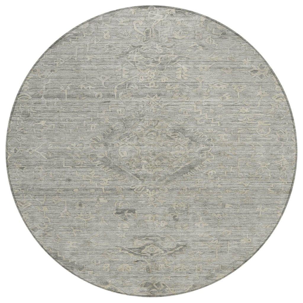 LOOMLAN Rugs Malia Gray Washable Indoor-Outdoor Rug