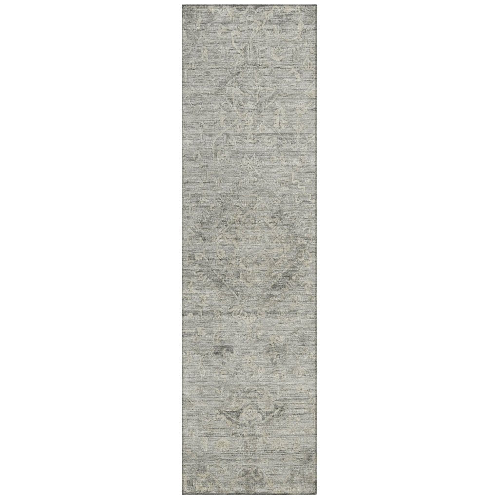 LOOMLAN Rugs Malia Gray Washable Indoor-Outdoor Rug