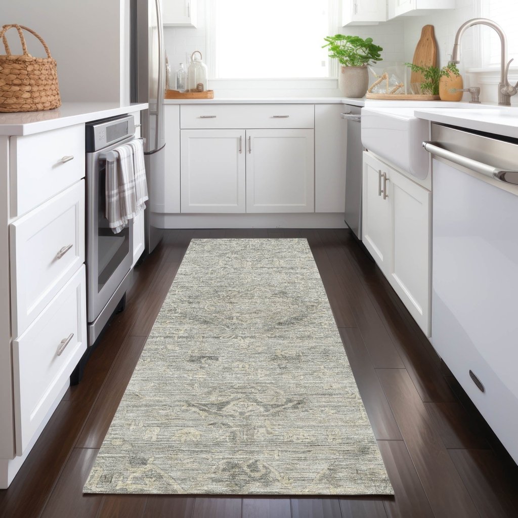 LOOMLAN Rugs Malia Gray Washable Indoor-Outdoor Rug