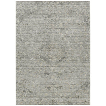 LOOMLAN Rugs Malia Gray Washable Indoor-Outdoor Rug