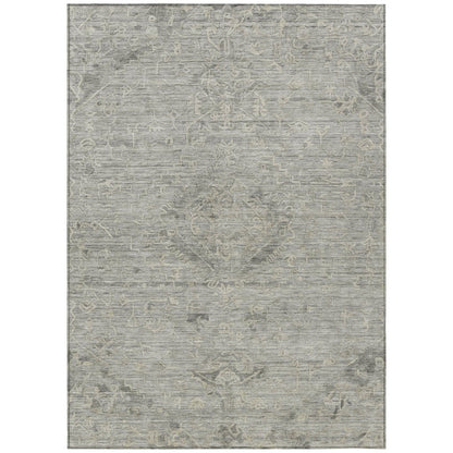 LOOMLAN Rugs Malia Gray Washable Indoor-Outdoor Rug
