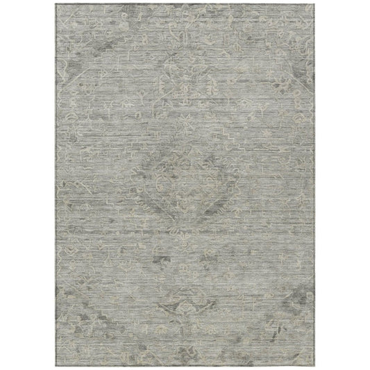 LOOMLAN Rugs Malia Gray Washable Indoor-Outdoor Rug
